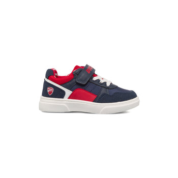 Sneakers blu e rosse da bambino con logo laterale Ducati, Brand, SKU k252000416, Immagine 0